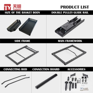 Universal Aluminum Alloy <b>Kitchen</b> Storage Cabinet with Durable <b>Pull</b> <b>Out</b> Design Practical Organizer for Cabinet Drawer <b>Basket</b> - Product Image 3