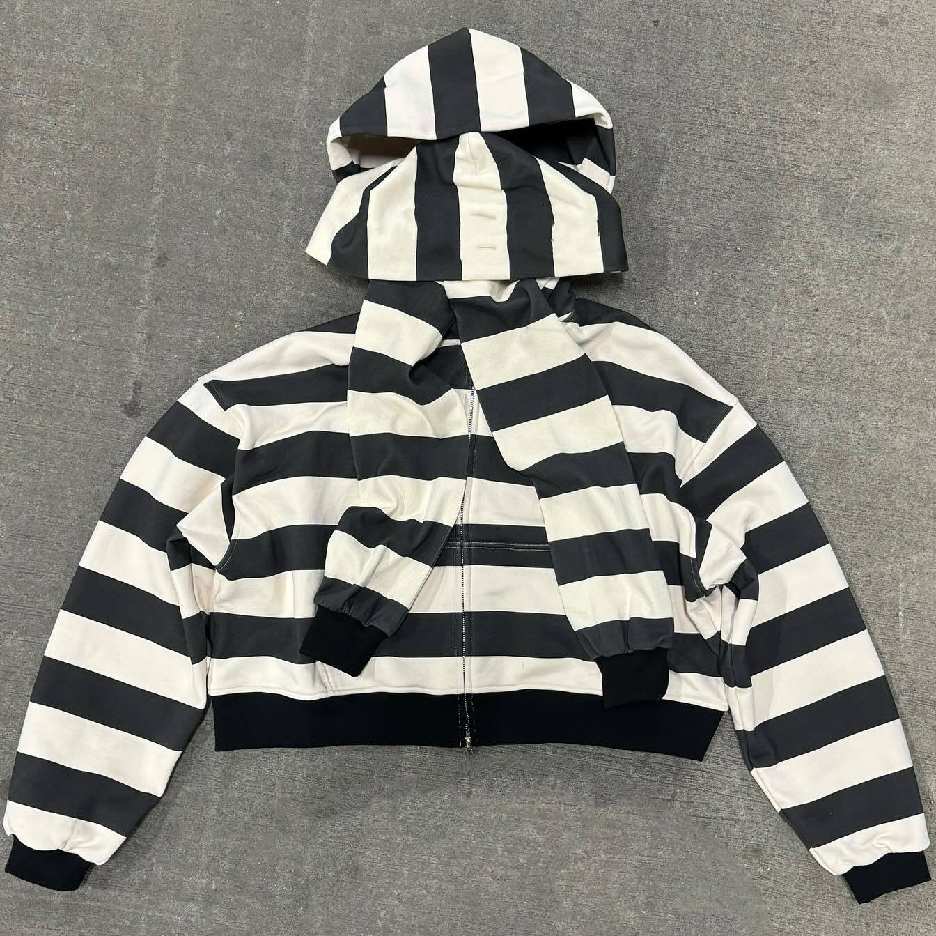 Double Zip Crop Hoodie - Cropped Hoodie Zip Up Style