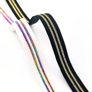 All Size Stretch Gold Glitter Metallic Elastic Band