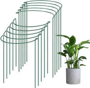 Halbkreis förmige Metalldraht-Reifen-Stütz pfähle Halbrunde Metall-Garten pflanzens tützen für Blumen