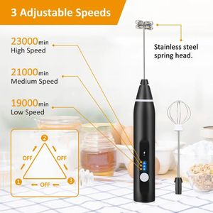 Frullatore Elettrico Portatile Rinforzato per Uso Domestico, Mini Sbattitore per Uova, Mixer per Torte, Montalatte, Strumento per Caffè e Pasticceria - Product Image 3