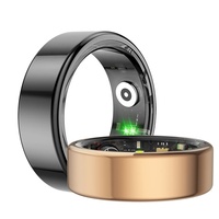 Anneau intelligent D SHR pour la santé - Suivi de la fréquence cardiaque, du sommeil et des multisports, contrôle par application, éclairage, étanche 5ATM, acier inoxydable, longue durée de vie de la batterie