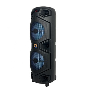 En stock : Enceinte Karaoké Sans Fil Double 8 Pouces avec LED RGB 20W, Deux Micros, Écho, Réverbération et Woofer pour Fêtes en Extérieur et Camping - Product Image 2