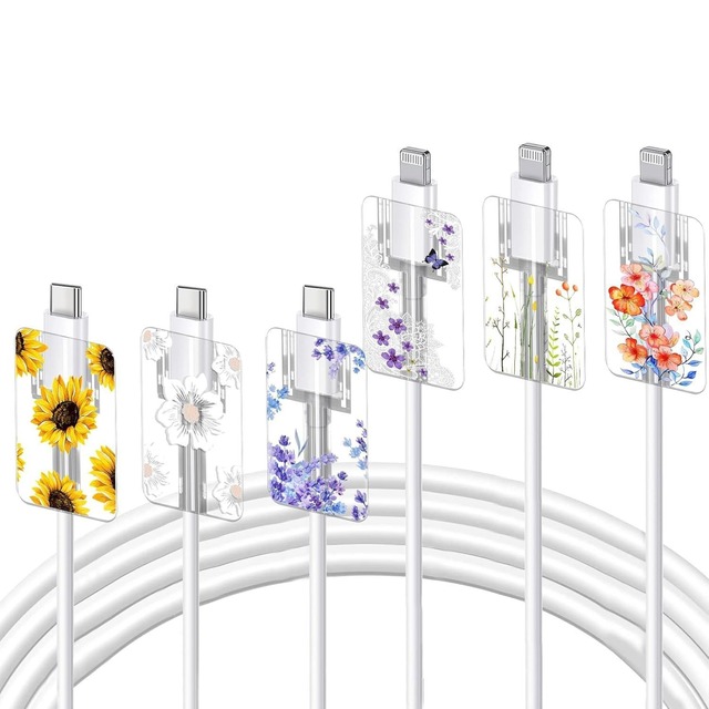 No Moq Bulk Wholesale 3D Cute Cartoon Clear Soft Silicone Customized Transparent Data Cable Charger Protective Case