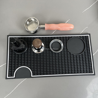 Accessoires de café Barista Tapis de tampering de café en plastique réutilisable/Tapis Conner de porte-filtre à café