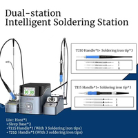 Aixun T420D Double Station de soudage intelligente avec siège de poignée T245 T210 T115 poignée de soudage embouts de fer pour réparation de PCB BGA