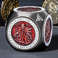 Haute vitesse Unique 6 faces Spinner D6 dés en métal avec boîte-cadeau pour jeu de rôle donjons et dragons 7-en-1 jeu de dés
