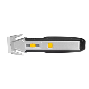 Cutter rétractable robuste, corps en alliage de zinc, poignée en TPR, lame amovible, usage en entrepôt - Product Image 1