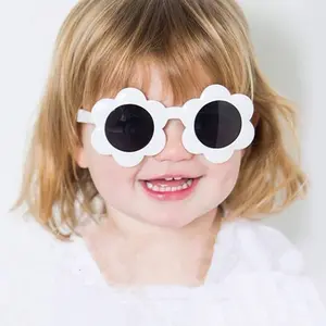 트렌디 어린이 프로모션 선글라스 캔디 다채로운 꽃 태양 안경 귀여운 해바라기 프레임 어린이 선글라스 2023