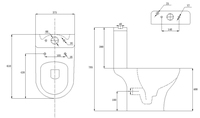 Articles sanitaires européens Toilette deux pièces en céramique WC sol Inodoro Chasse d'eau par gravité Toilette à citerne haute-basse Wc
