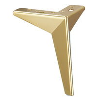 Pieds et supports métalliques triangulaires en forme de losange pour meubles (canapé, armoire, lit) - Vis 10/13/15/17 cm