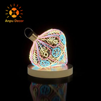 Lanterne de festival en forme de gourde ANPU Lighting, lanterne en tissu imperméable à LED pour parc et festival