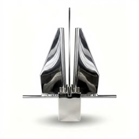 Ancre Danforth robuste en acier inoxydable 316, style fluke, polie miroir, pour yachts et navires de voile