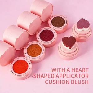 Étui de maquillage en plastique rose en forme de cœur, vide, pour blush coussin d'air estompable, idéal pour les cosmétiques - Product Image 3