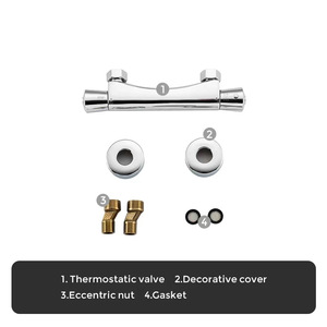 <b>Thermostatic</b> Mixing Valve G1/2 Single Handle 150mm Ceramic Core Shower Faucet Hot Cold Water <b>Control</b> - Product Image 5