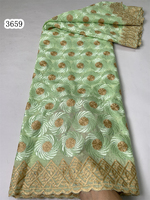 3659 Meilleur Prix de Gros Tissu de Dentelle Africaine Nigeria Autriche Dubaï Sénégal Lafaya Dentelle Suisse Voile en Suisse pour Femmes