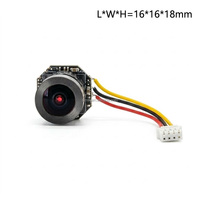 Mini module de caméra CCTV analogique AHD 1080P 2MP 16x16mm avec objectif grand angle 130 degrés et hauteur de lentille 16mm pour système de sécurité et d'inspection