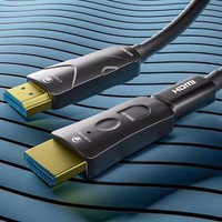 Câble à fibre optique blindé PVC noir 4K de 50 mètres, longueur personnalisée, haute vitesse, AOC, le plus vendu, pour projecteur et moniteur