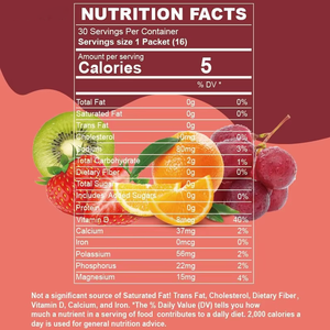 Poudre d'électrolytes faibles en sodium, 30 sachets, <span class=keywords><strong>sans</strong></span> sucre, hydratation instantanée, mélange pour boisson quotidienne, vitamine D, <span class=keywords><strong>sans</strong></span> sucre ajouté, saveurs variées - Product Image 2