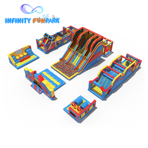 300sqm Pop khóa học trở ngại <span class=keywords><strong>Inflatable</strong></span> Trampoline nhảy Bouncer sân chơi ngoài trời <span class=keywords><strong>Inflatable</strong></span> công viên chủ đề để bán - Product Image 5