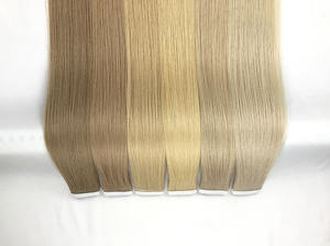 Recarga de color claro alineada con cutícula sin costuras inyectada al por mayor para cinta fina rusa en extensiones de cabello humano virgen ruso - Product Image 6