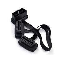Cable Extensor OBD Plano y Delgado de 16 Pines, Conector Divisor en Y de 16 Pines ELM327 Macho a Doble Hembra, Cable de Extensión OBDII
