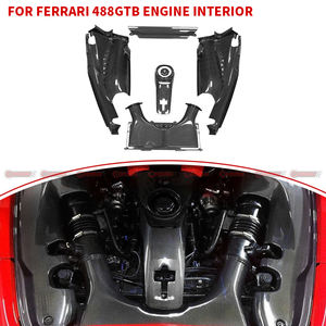Accesorios para Auto: Panel de Cubierta del Compartimento del Motor en Fibra de Carbono Seca, Kits Interiores para Ferrari 488 Spider - Product Image 4