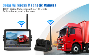 Caméra magnétique sans fil solaire intelligente étanche 1080p Kit de moniteur de caméra de recul de voiture de 7 pouces - Product Image 3