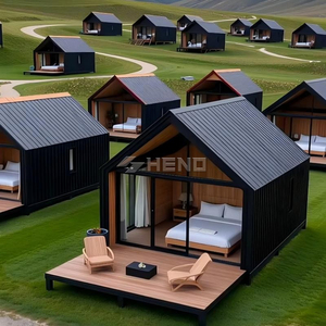 Cabane en bois triangulaire préfabriquée portable, <span class=keywords><strong>chalet</strong></span> <span class=keywords><strong>moderne</strong></span> pour le camping et l'hôtellerie - Product Image 6
