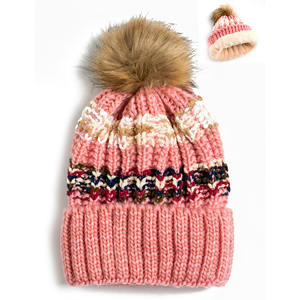 Alta calidad <span class=keywords><strong>Puff</strong></span> impresión cuadros y letras patrones diamante varios colores diseño personalizado Bobble sombrero invierno cálido gorra para Unisex - Product Image 4