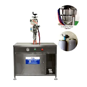 Máquina semiautomática de selagem de latas de aerossol com controle de válvula de pé pneumática completa CE direto da fábrica