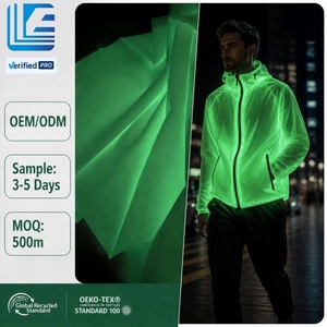 Tissu 100% nylon ultra léger avec revêtement luminescent, surface lisse, imperméable, pour veste luminescente, <span class=keywords><strong>doudoune</strong></span>, tente, sac - Product Image 1
