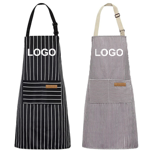 Grembiuli Unisex Personalizzabili con Logo, a Righe, Riutilizzabili in Poliestere e Cotone per <span class=keywords><strong>Chef</strong></span>, BBQ, Pubblicità, Ristoranti, Giardinaggio, Disegno e Pulizia - Product Image 1