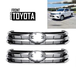 Parrilla delantera Toyota electrochapada en ABS para Hilux Revo 2015-2023, compatible con el parachoques - Product Image 1