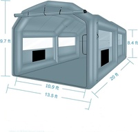 Offre Spéciale Portable extérieur Mobile gonflable voiture Garage tente cabine de peinture en aérosol cabine de peinture gonflable pour couverture de voiture