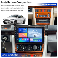 Meihua 9 pouces voiture Android lecteur DVD Radio cadre de montage pour BENZ E-CLASS E220 W124 1988-1992 UV en bois avec câbles Canbus