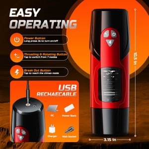 Mainan seks pria mesin Stroker masturbasi vagina saku elektrik kontrol aplikasi mainan seks Masturbator Pria Otomatis berputar - Product Image 6