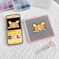 Carte de contrôle LED intelligente 52 points pour perles Perler de 2,6 mm, avec contrôle via application Bluetooth, importation de photos et guide de coloration, pour loisirs créatifs DIY pour adolescents et adultes