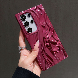 เคสโทรศัพท์มือถือลายคลื่นเคลือบเงาหรูหราสำหรับ Samsung S26 ultra S25 S24 S23 Series FE ฝาหลังลายคลื่นน้ำแบบด้าน - Product Image 5