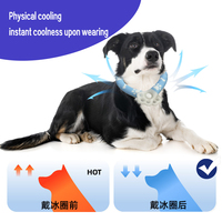 Collier de refroidissement pour animaux de compagnie en TPU+PCM, écologique, doux et confortable, avec boucle, pour chats/chiens, utilisation en camping en plein air