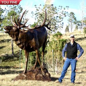 Estátua de cervos em bronze de fundição, tamanho de vida ao ar livre, escultura de cervos - Product Image 5