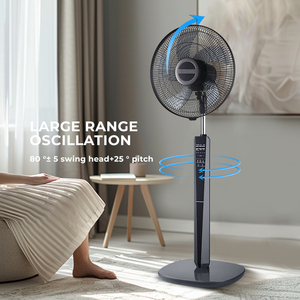 Ventilateur sur pied en plastique DC de 16 pouces KENNED, commande numérique à distance, oscillation, alimentation électrique par batterie, pour la maison, la voiture, l'hôtel - Product Image 4
