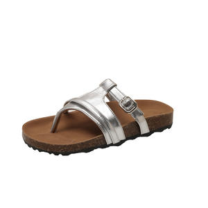 Nouvelles sandales plates de style <span class=keywords><strong>Birkenstock</strong></span> pour femmes 2026 |   Sandales romaines décontractées d'été à talon plat et boucle d'orteil, style rétro et tendance - Product Image 5