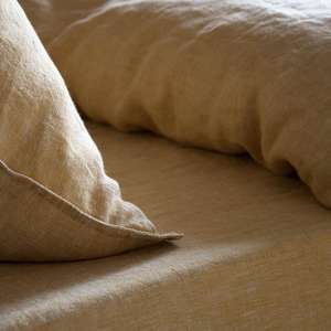 Haute qualité 100% lin français housse de couette solide kaki draps respirant King Size ensemble de literie lin <span class=keywords><strong>belge</strong></span> fournisseur direct - Product Image 5