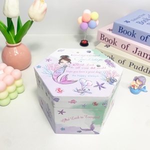 <span class=keywords><strong>Boîte</strong></span> <span class=keywords><strong>à</strong></span> musique hexagonale <span class=keywords><strong>à</strong></span> thème sirène en promotion, <span class=keywords><strong>boîte</strong></span> <span class=keywords><strong>à</strong></span> musique en papier <span class=keywords><strong>à</strong></span> manivelle avec miroir et rangement pour <span class=keywords><strong>bijoux</strong></span>, cadeau pour filles - Product Image 4