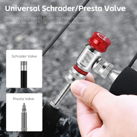 WEST BIKING Aluminum Alloy CO2 Tire Inflator Portable Bike CO2 Inflator Head Presta Schrader Valve for MTB Road Bike Accessories