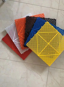 Dalles de sol emboîtables en plastique antidérapantes <span class=keywords><strong>pour</strong></span> <span class=keywords><strong>garage</strong></span>, atelier, station de lavage de voitures, revêtement de sol étanche à motifs - Product Image 3
