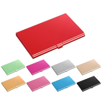 Edelstahl Slim Wallet Business Name ID-Karten halter Tasche für Männer Frauen Benutzer definierte Metall karten halter Geschenk box für Bankkarten