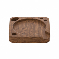Petit plateau à rouler carré moderne en bois de noyer biodégradable pour accessoires, cigarettes, herbes et tabac, personnalisable, vente en gros, cadeau