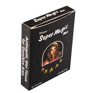 Toallitas Húmedas Ecológicas Super <span class=keywords><strong>Magic</strong></span> <span class=keywords><strong>Man</strong></span>, Mini, 6 Unidades, Empaquetadas Individualmente, Antisépticas, Retardantes para Hombres - Product Image 1